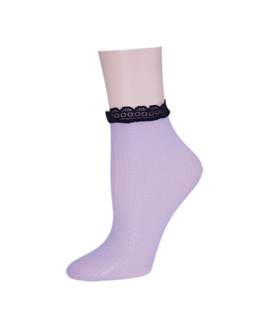 Trellis Dusty Women's Ankle Socks : Color: Dusty Lilac