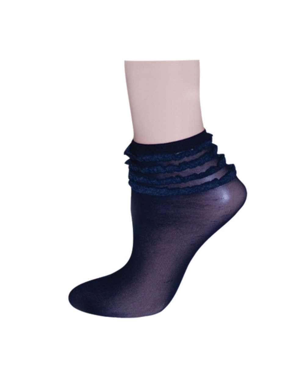 Women's Ruffelina Thunder Ankle Socks : Color: Thunder
