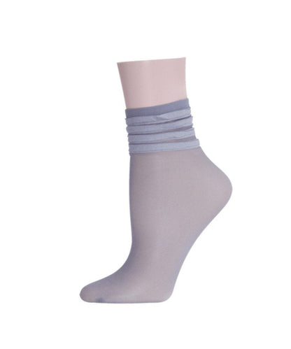 Women's Ruffelina Thunder Ankle Socks : Color: Thunder