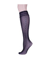 Ornate Lace Net Knee High Socks : Color: Black