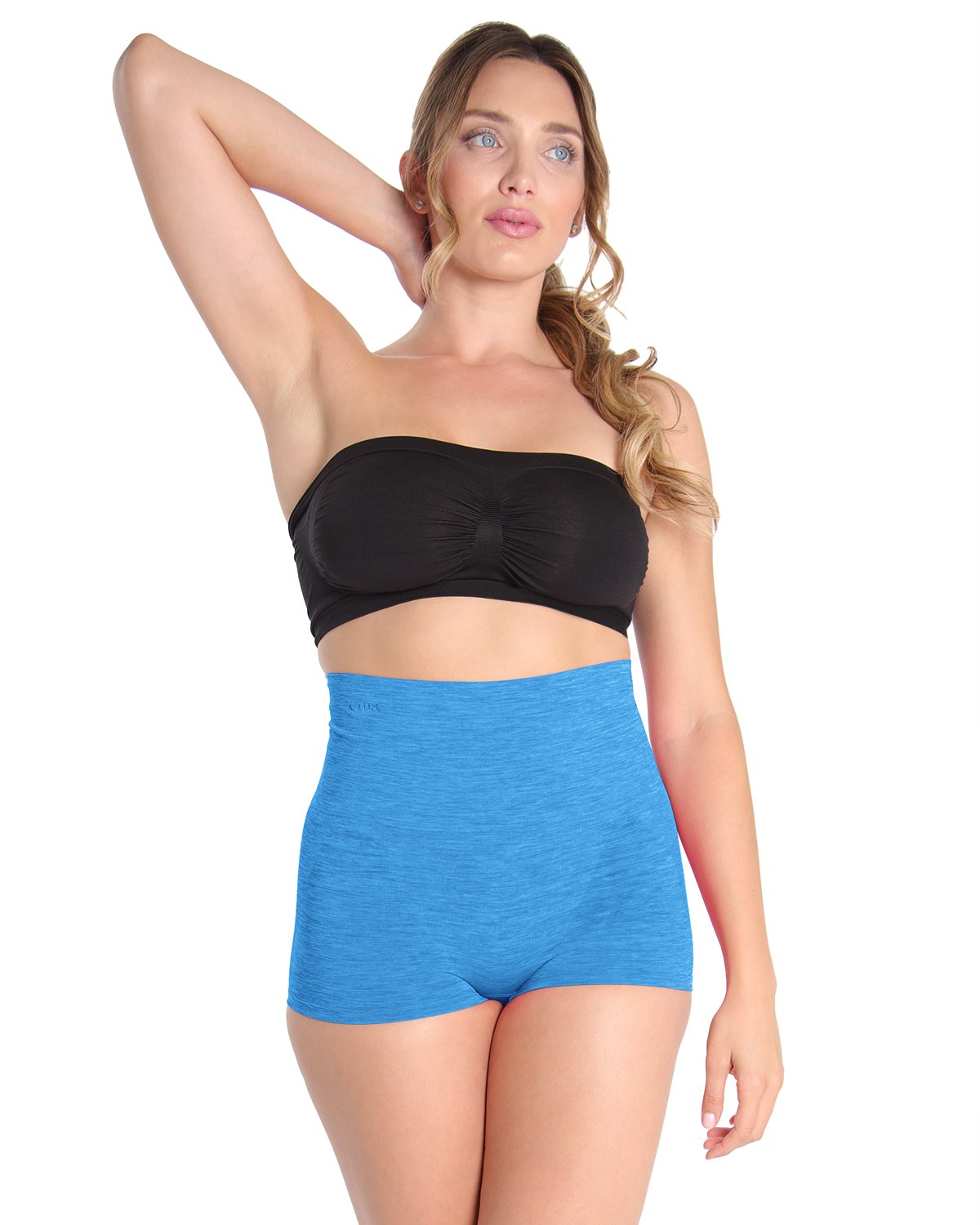 High-Waisted Shaping Boyshorts : Color: Directorie Blue
