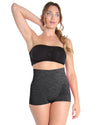 High-Waisted Shaping Boyshorts : Color: Skystorm Spacedye