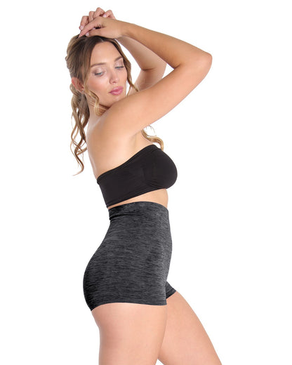 High-Waisted Shaping Boyshorts : Color: Skystorm Spacedye