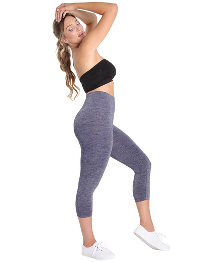 High-Waist Control Seamless Shapewear Leggings : Color: Peacoat Spacedye