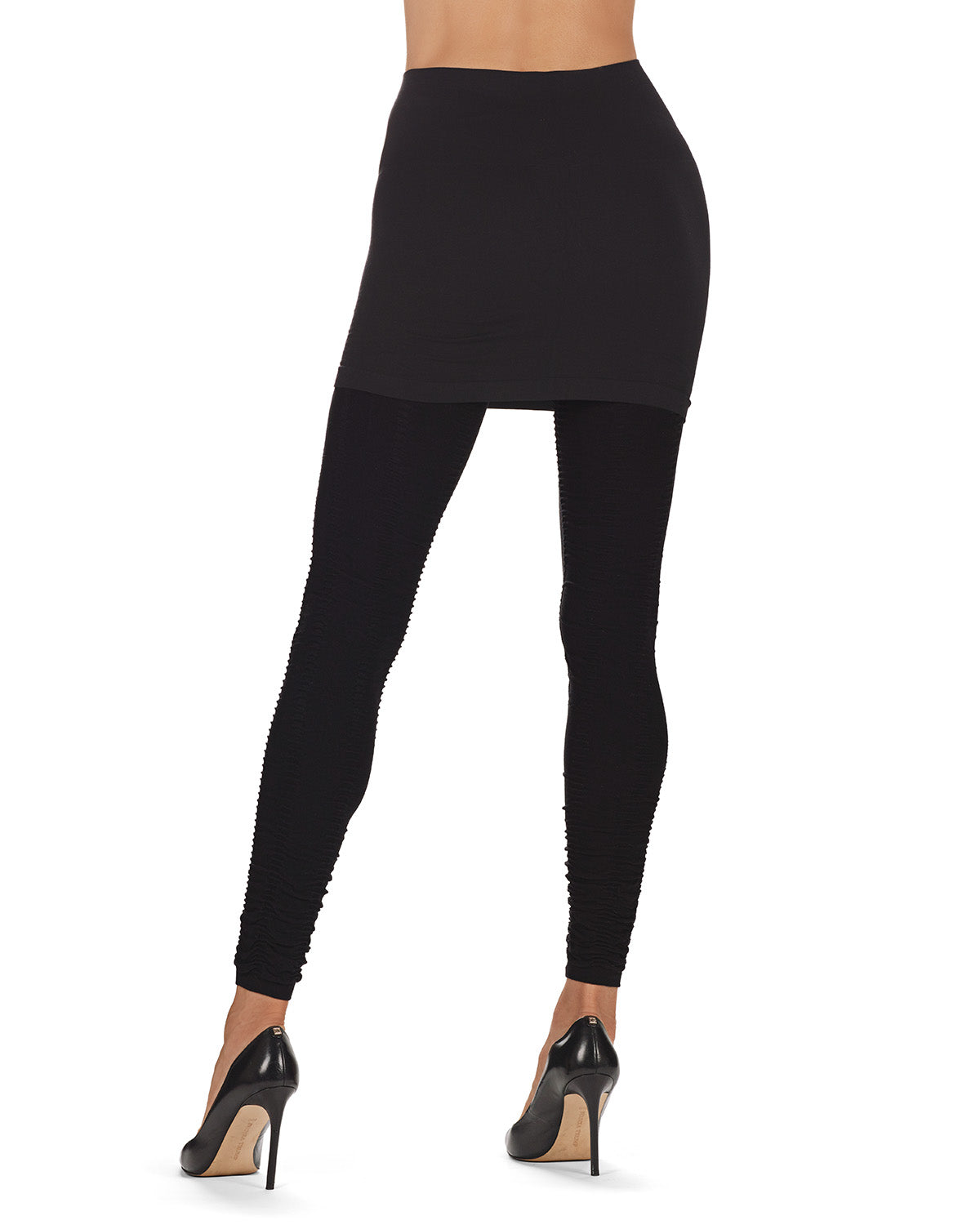 Grinza Capri Workout Skirted Leggings : Color: Black