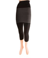Women's Racha Stripe Skirted Leggings : Color: Black/Gray