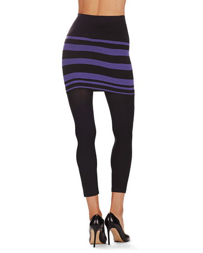 Women's Pija Capri Skirted Leggings : Color: Black/Blue
