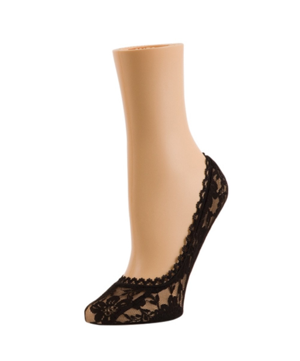 Women's Ballerina Cut Daisy Foot Liner : Color: Black