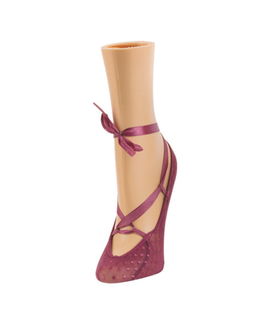 Dancing Dot Ballet-Style Foot Liner : Color: Tulipwood