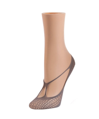 Women's Stranded Net No Show Foot Liners : Color: CloudBurst