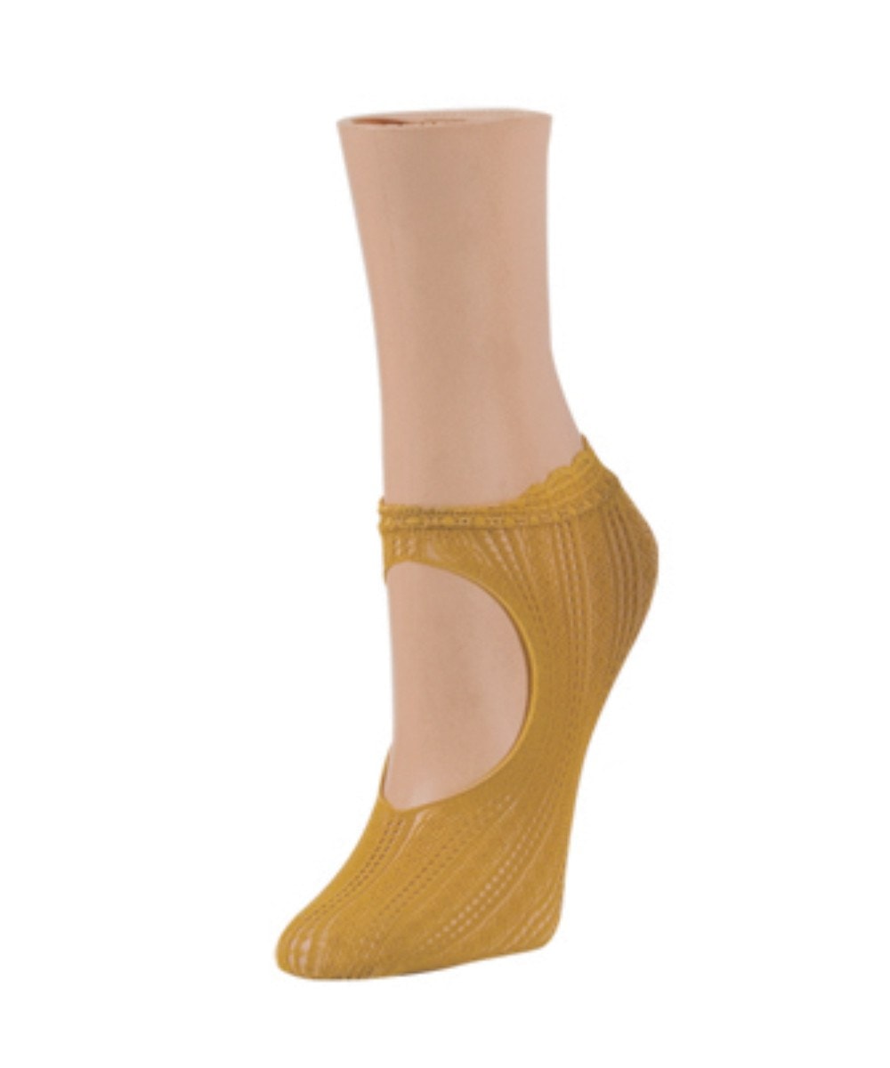 Women's Du-O Net Delicate Lace Loafer Socks : Color: Brite Gold