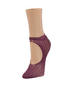 Women's Du-O Net Delicate Lace Loafer Socks : Color: Grape Compote