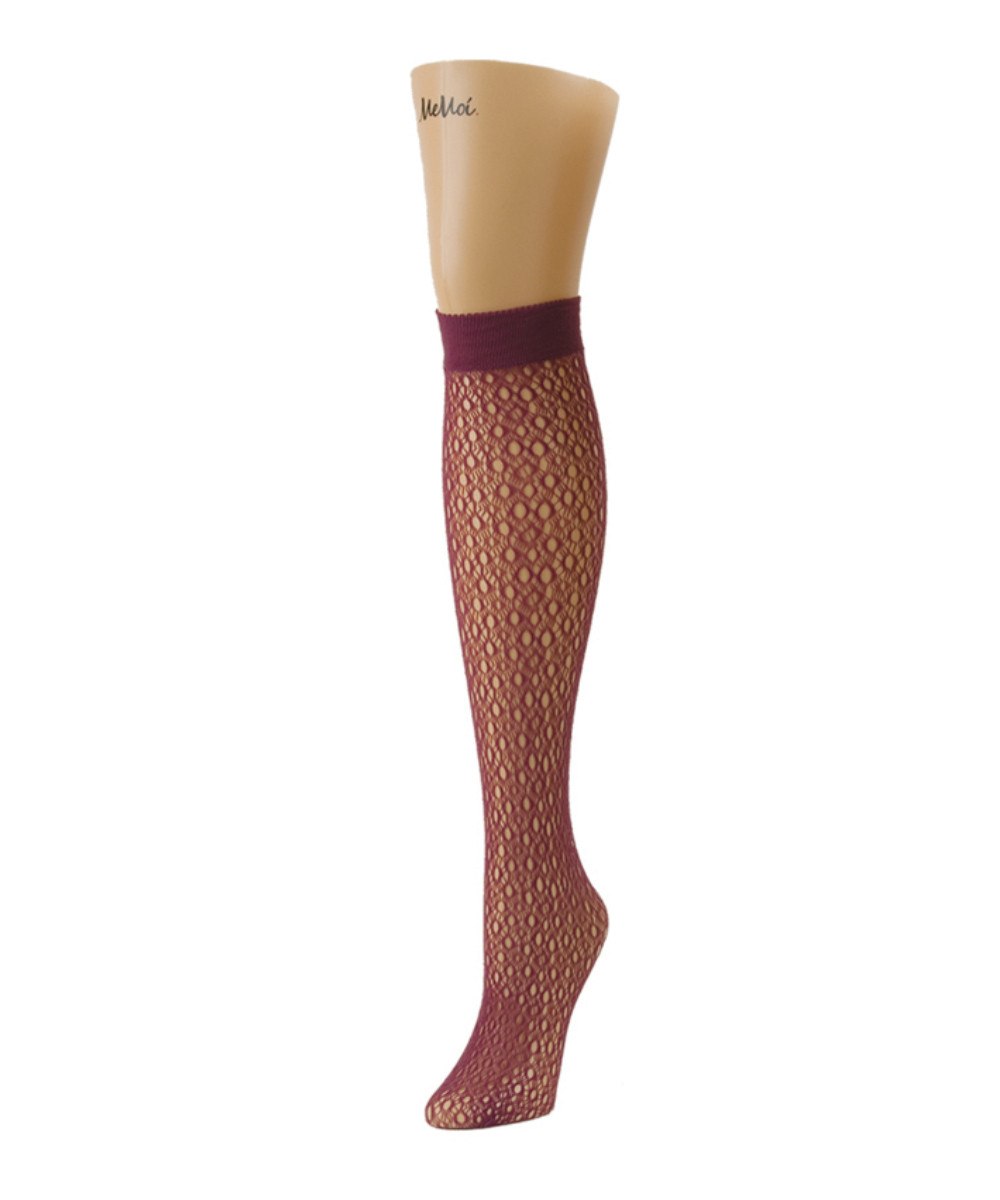 Women's Femi-O Eyelet Lace Knee High Socks : Color: Tulipwood