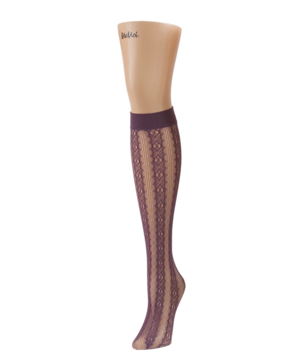Women's Infinite X Knee High Trouser Socks : Color: Grape Compote