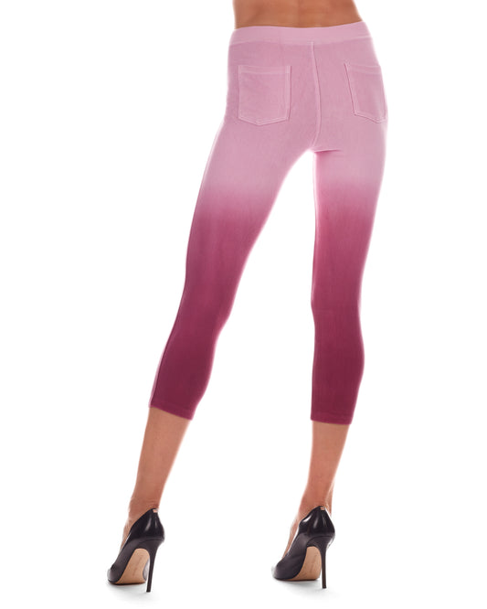 Raspberry Chino Capri Leggings : Color: Raspberry Radiance