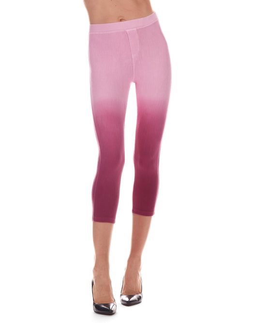 Raspberry Chino Capri Leggings : Color: Raspberry Radiance
