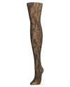 Women's Botanic Scene Net Tights : Color: Two Tone Mud