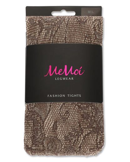 Women's Botanic Scene Net Tights : Color: Two Tone Mud