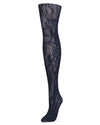 Women's Botanic Scene Net Tights : Color: Two Tone Blue