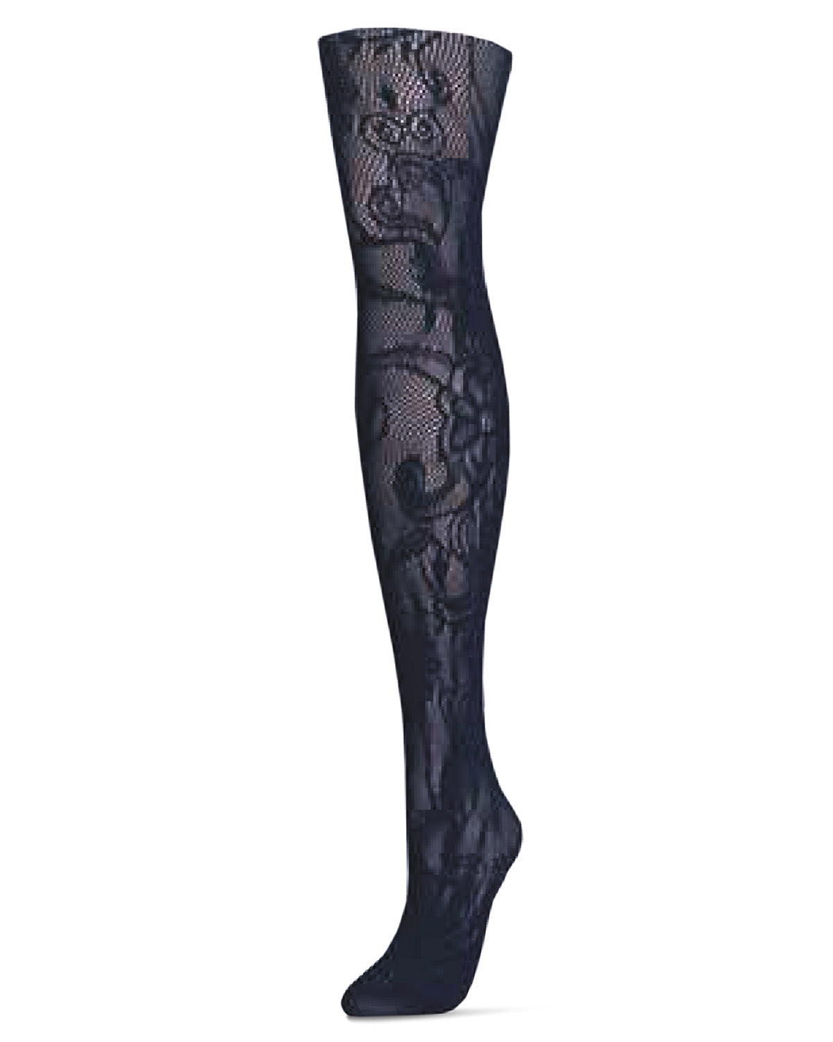 Women's Botanic Scene Net Tights : Color: Two Tone Blue