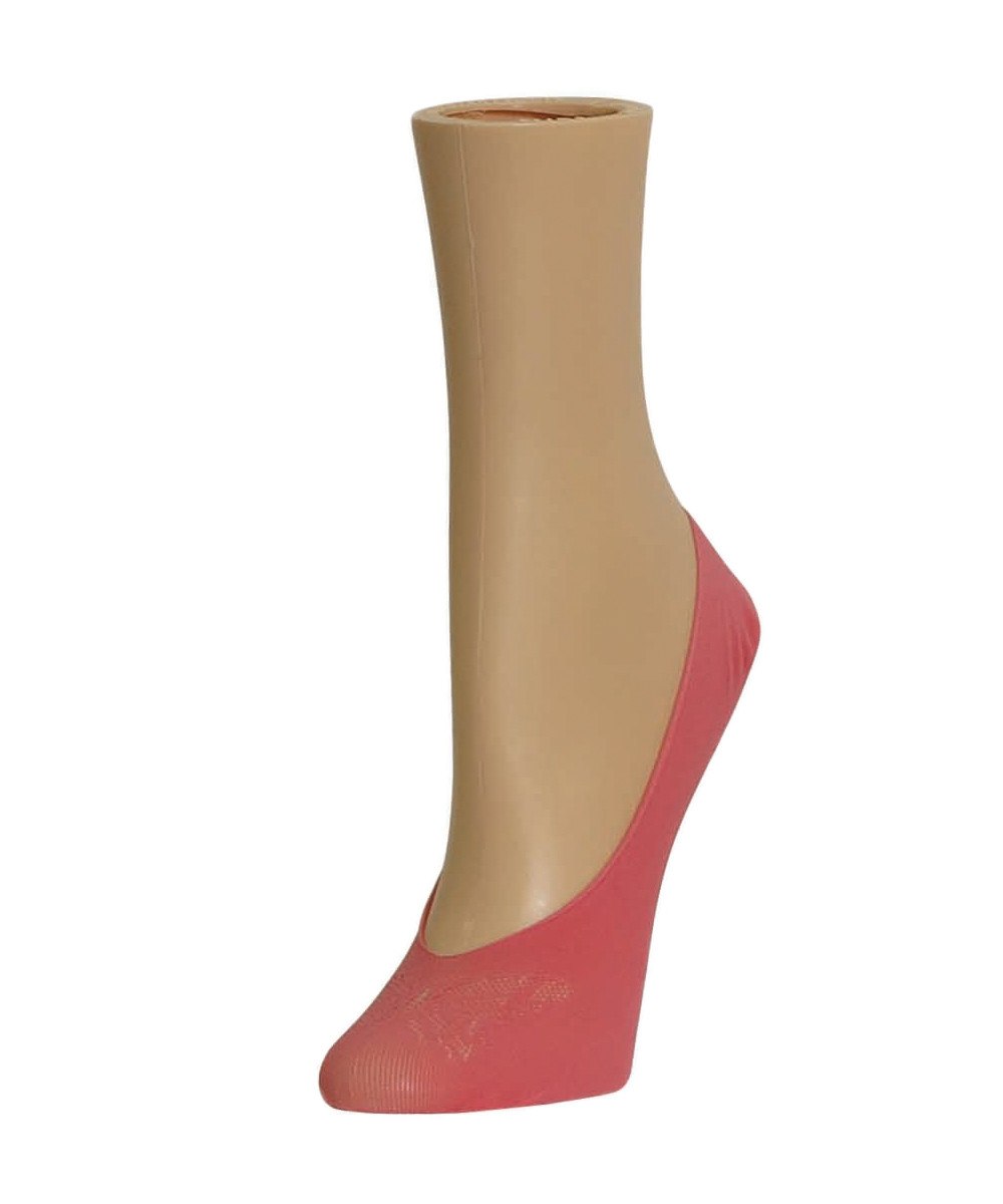 Women's Butterfly Front No Show Liner Socks : Color: Calypso Coral