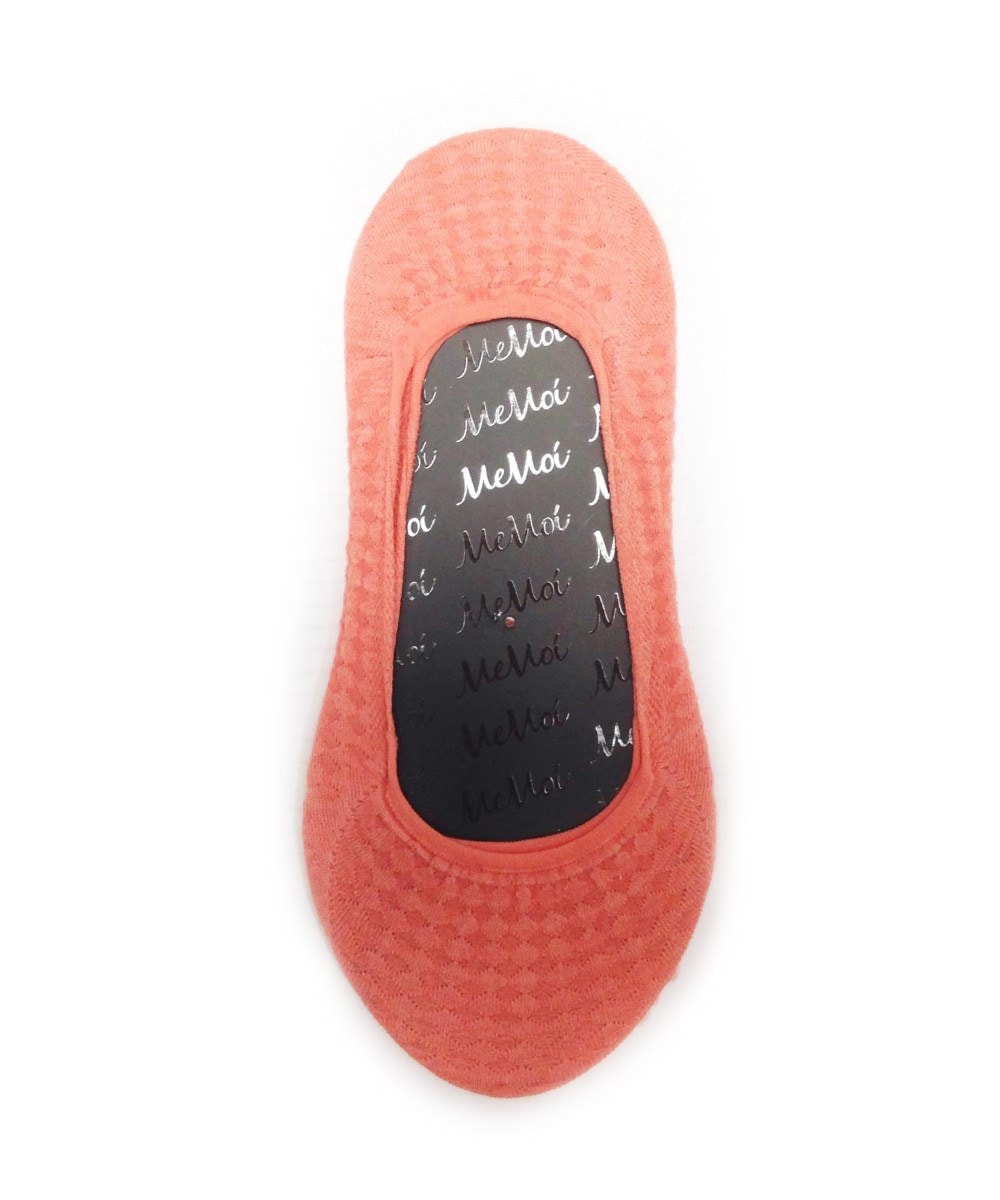 Women's Allover Diamonds No Show Liner Socks : Color: Fusion Coral