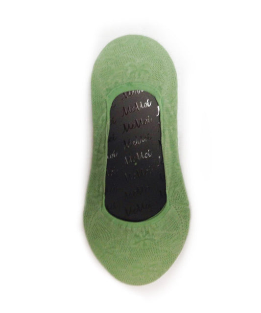 Women's Extended Floral No Show Liner Socks : Color: Cabbage