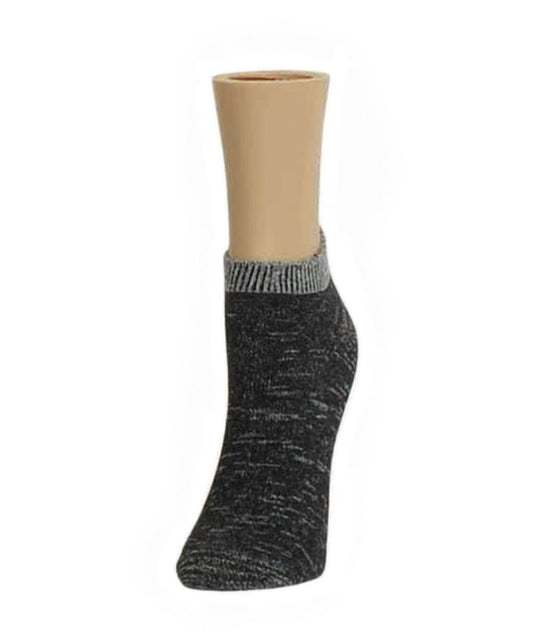 Gradient Shades Soft-Fit Cotton-Rich Low Cut Socks : Color: Black