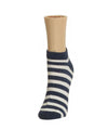 Color Striped Low-Cut Women's Anklet Socks : Color: Deep Cobalt