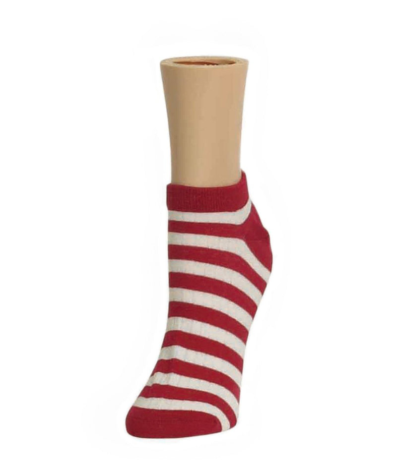 MeMoi Color Striped Low Cut Women's Anklet Socks