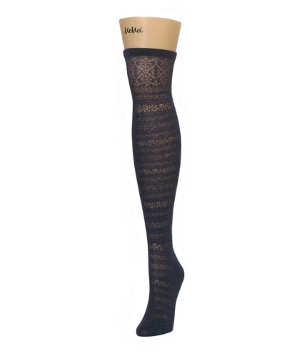 Elegante Over The Knee Warm Cotton Blend Socks : Color: Deep Cobalt