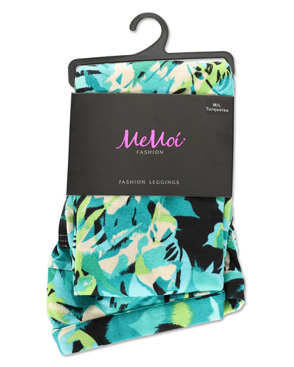 Borneo Lightweight Summer Leggings : Color: Turquoise