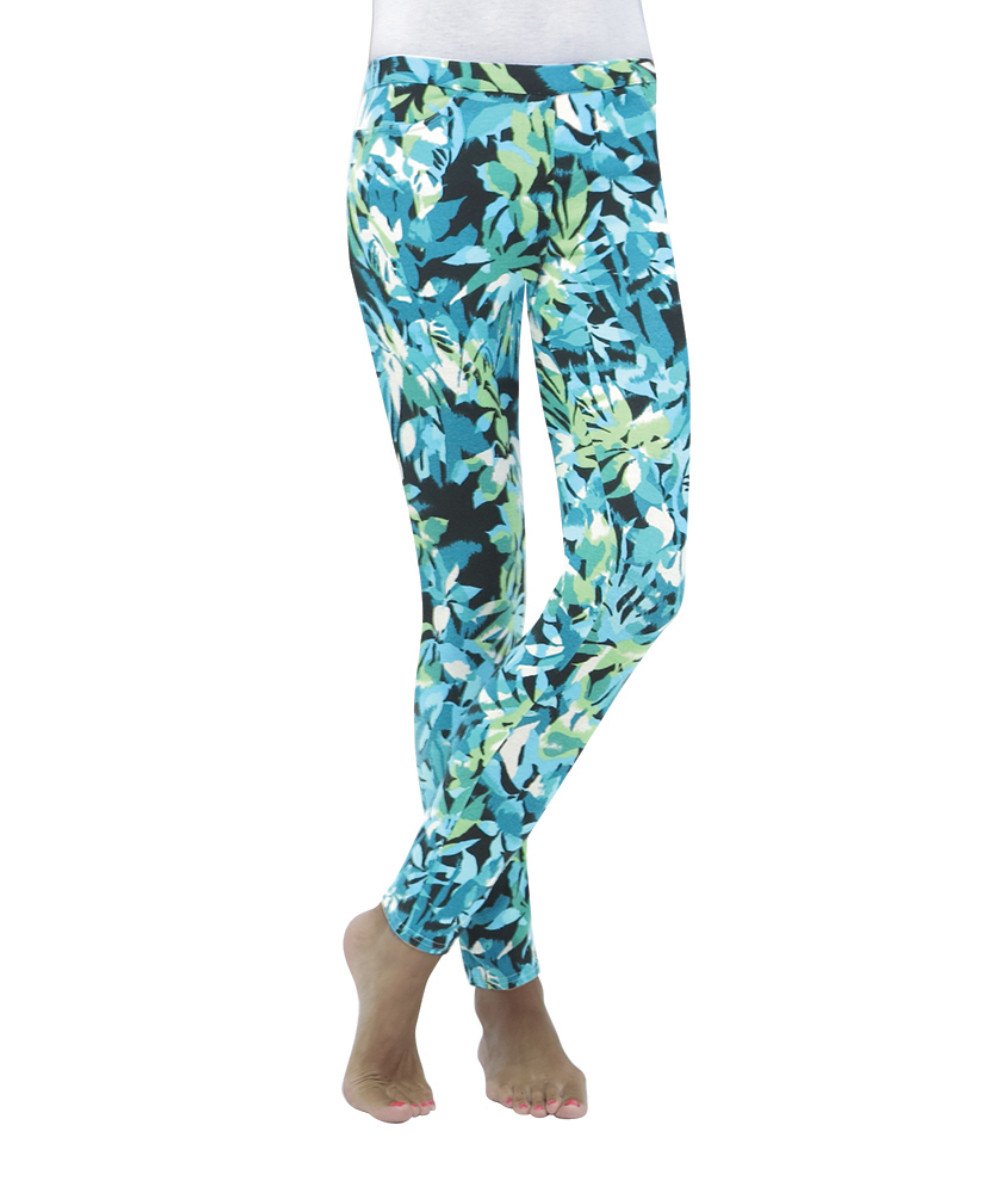 Borneo Lightweight Summer Leggings : Color: Turquoise