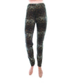 Leopareina Royal Leopard Cotton Blend Leggings : Color: Black