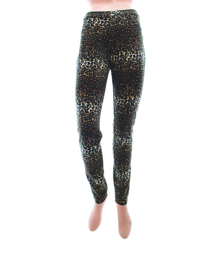 Leopareina Royal Leopard Cotton Blend Leggings : Color: Black