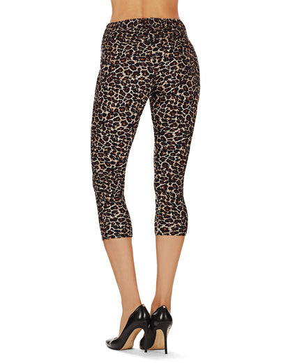 Leopardito Capri Leopard Cotton Blend Leggings : Color: Leopard