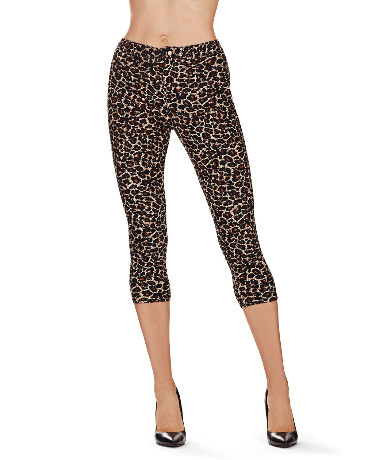 Leopardito Capri Leopard Cotton Blend Leggings : Color: Leopard
