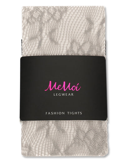 Feminine Floral Netted Breathable Tights : Color: Steeple Gray