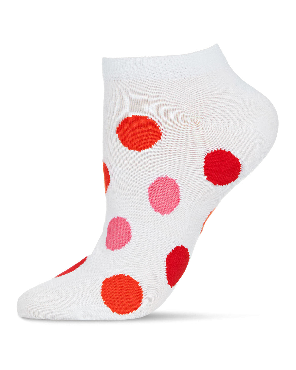 Polka Dance Soft-Fit Cotton-Rich Low Cut Women's Socks : Color: Chili Pepper