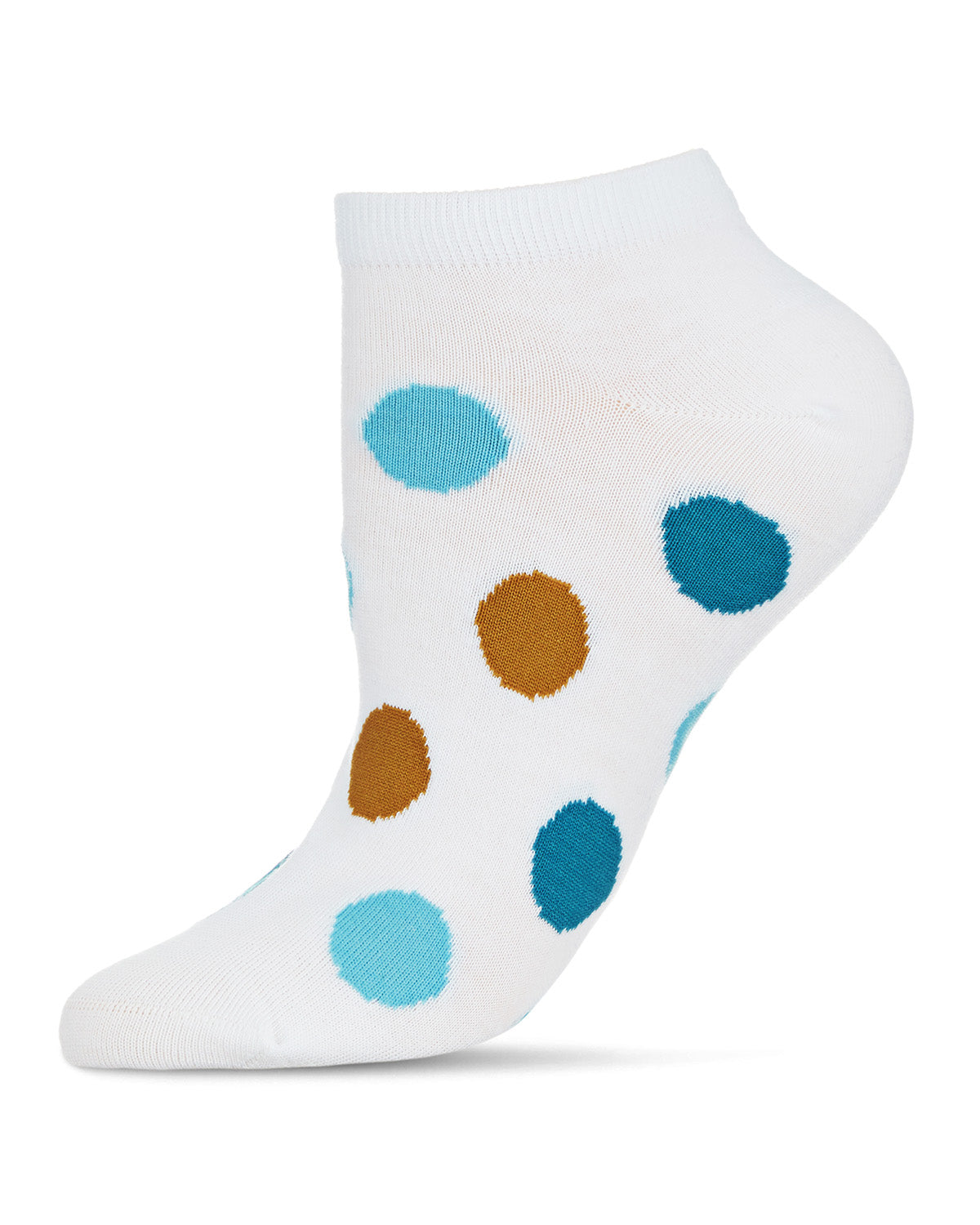 Polka Dance Soft-Fit Cotton-Rich Low Cut Women's Socks : Color: Diva Blue