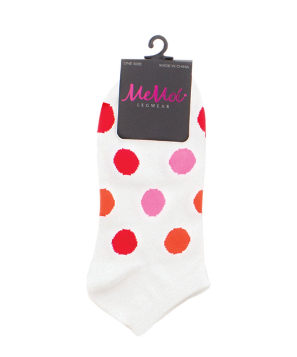 Polka Dance Soft-Fit Cotton-Rich Low Cut Women's Socks : Color: Chili Pepper