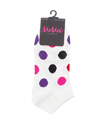 Polka Dance Soft-Fit Cotton-Rich Low Cut Women's Socks : Color: Chili Pepper