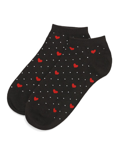 Sweetheart Low-Cut Women's Socks : Color: Black