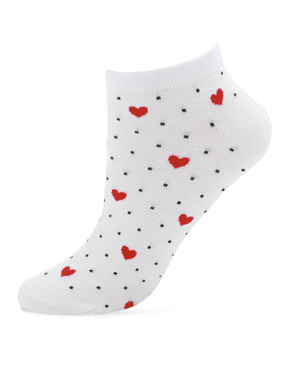 Sweetheart Low-Cut Women's Socks : Color: White