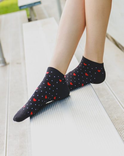 Sweetheart Low-Cut Women's Socks : Color: Black