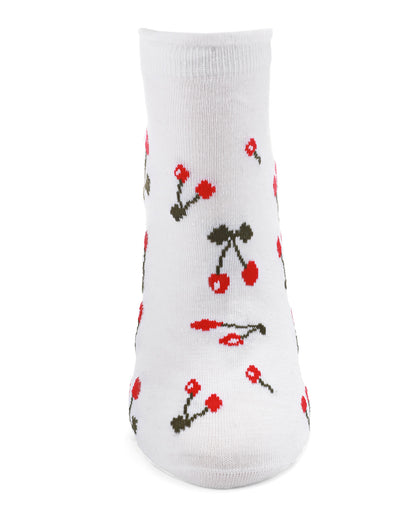 Cherry Blossom Cotton Blend Low-Cut Running Socks : Color: Black