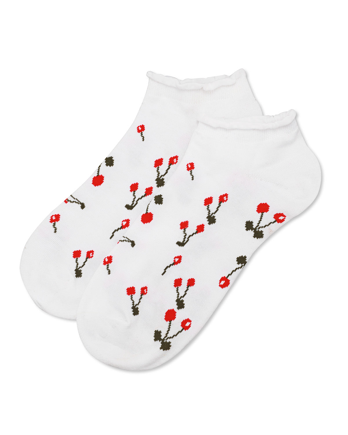 Cherry Blossom Cotton Blend Low-Cut Running Socks : Color: Black