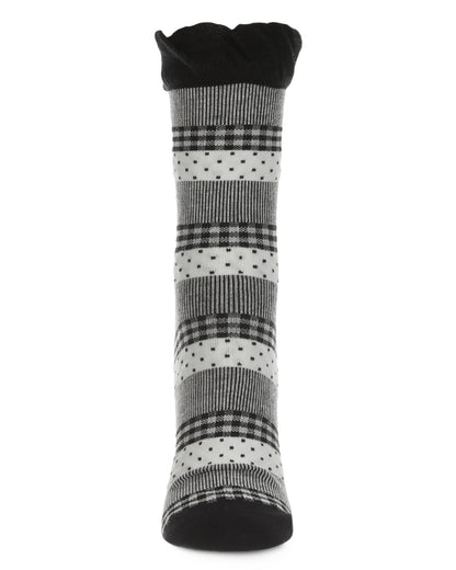 Pattern Mix Women's Cotton Blend Ankle Socks : Color: Black