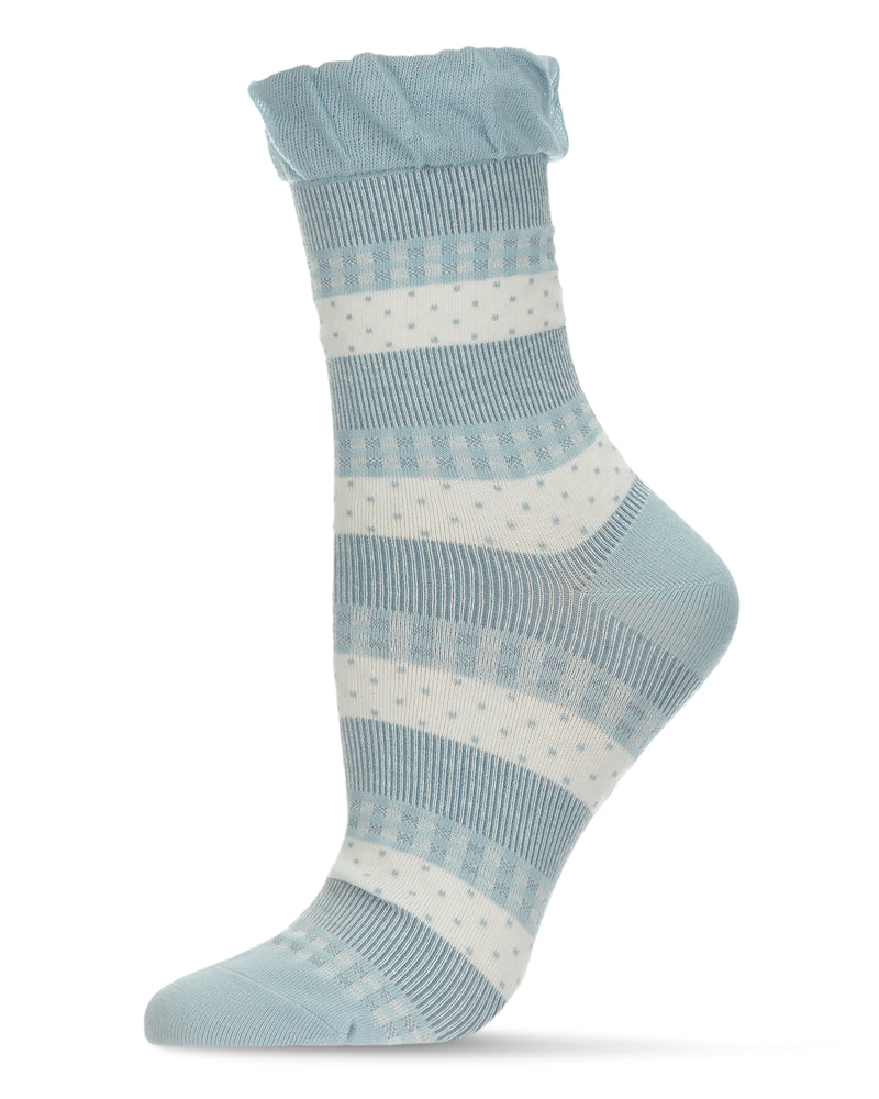 Pattern Mix Women's Cotton Blend Ankle Socks