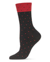 Contrast Dot Cotton Blend Ankle Socks : Color: Black